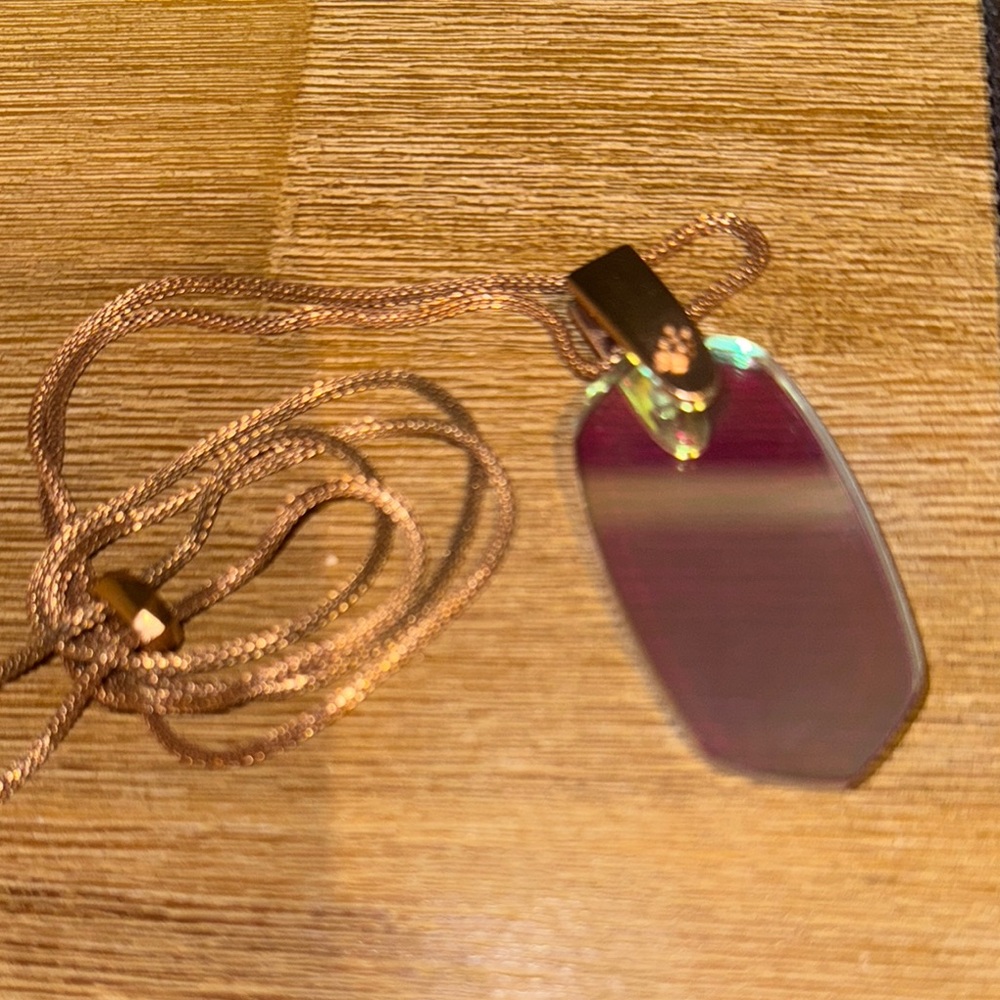 kendra scott- Rose Gold Iridescent Pendant Necklace